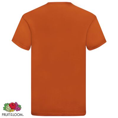 Fruit of the Loom T-shirts originais 5 pcs algodão 3XL laranja