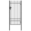 vidaXL Port&atilde;o de Cerca BOXTEL 103 x 250 cm A&ccedil;o revestido a p&oacute; Cinzeto