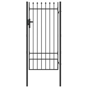 vidaXL Port&atilde;o de Cerca BOXTEL 103 x 250 cm A&ccedil;o revestido a p&oacute; Cinzeto
