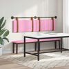 vidaXL Cabeceira Suspensa Liso Rosa 170 x 55 x 5 cm PU Antigo