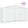 vidaXL Cestos gabi&atilde;o arqueados 13 pcs 200x50x100/120 ferro galvanizado
