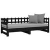 820736 vidaXL Sof&aacute;-cama de puxar 2x(90x200) cm pinho maci&ccedil;o preto