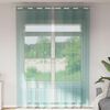 vidaXL Cortinas de voile com ilhós 2 pcs turquesa