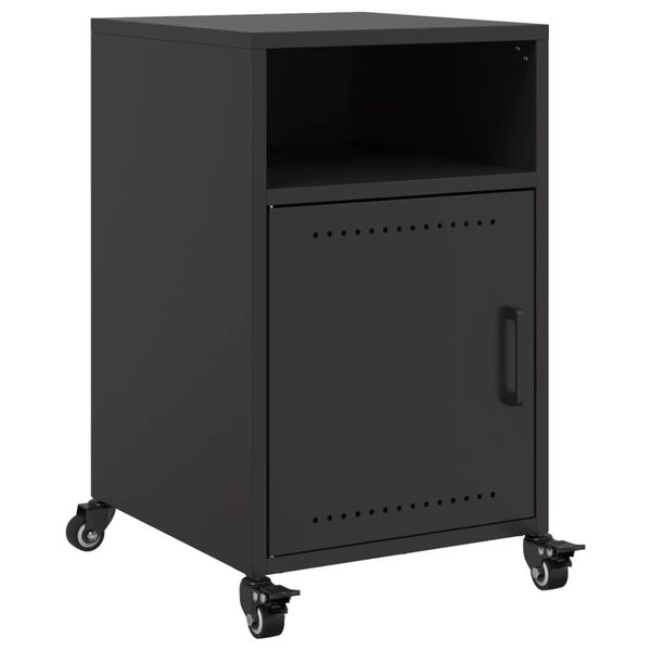 vidaXL Mesa de cabeceira 36x39x59 cm aço preto