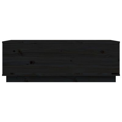 vidaXL Mesa de centro 100x50x35 cm madeira de pinho maciça preto
