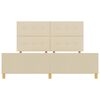 vidaXL Estrutura da Cama com cabeceira Creme 180 x 200 cm tecido