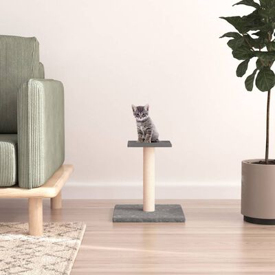 vidaXL Poste arranhador para gatos com plataforma 38 cm cinzento-claro