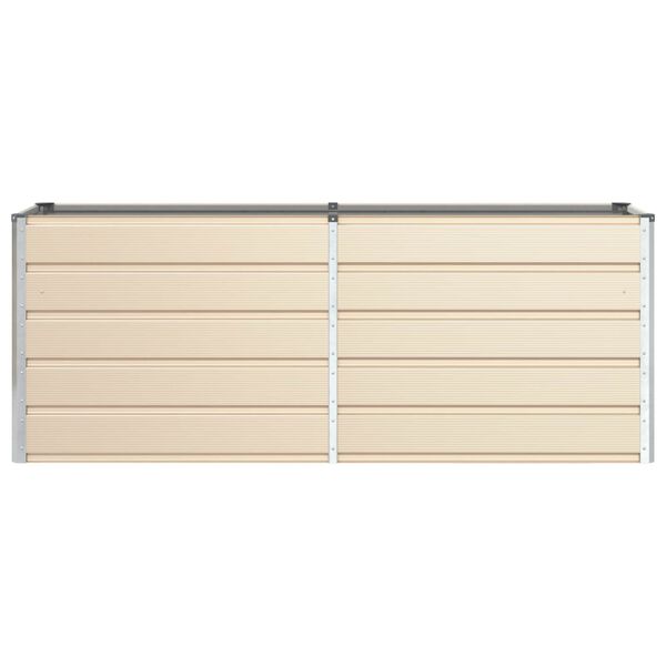 vidaXL Floreira Ivory 480 x 50 x 45 cm A&ccedil;o Galvanizado