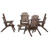 vidaXL 5 pcs conjunto lounge de jardim madeira de abeto maci&ccedil;a
