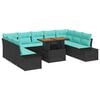 vidaXL Conjunto de Sof&aacute; de Jardim 10 unid. 9-N&uacute;mero de lugares