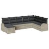 vidaXL Conjunto de Sof&aacute; de Jardim 8 unid. Cinzento-claro