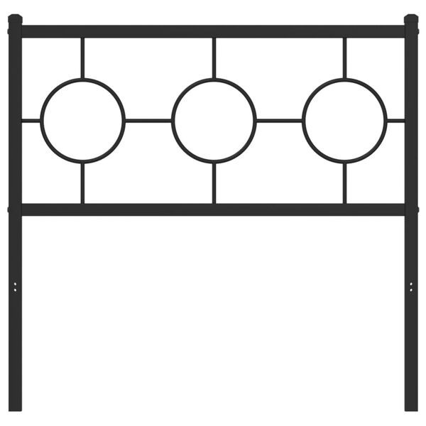 vidaXL Cabeceira de cama 90 cm metal preto