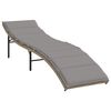 vidaXL Espregui&ccedil;adeira com almofad&atilde;o 55x199x50 cm vime PE bege
