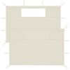 vidaXL Paredes laterais para gazebo com janelas 2 pcs creme