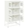vidaXL Aparador alto 68x39x123 cm aço branco