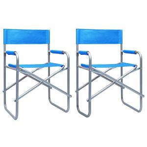 vidaXL Cadeiras de realizador 2 pcs a&ccedil;o azul