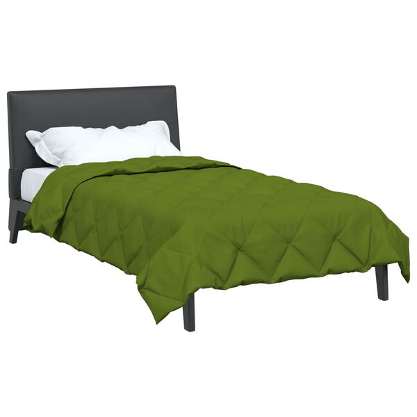 vidaXL Duvet de Ano Inteiro Verde 220 x 140 cm Microfibra