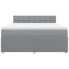 vidaXL Cama com molas/colchão 180x200 cm tecido cinzento-claro