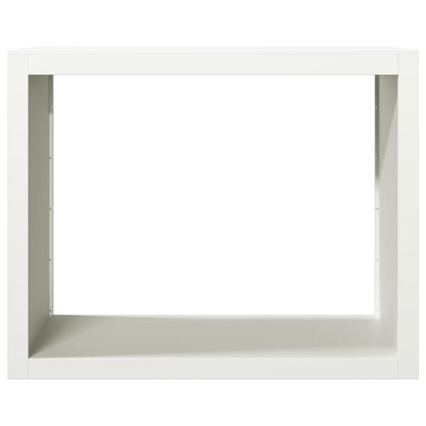 vidaXL Suporte para lenha 100x40x80 cm aço branco