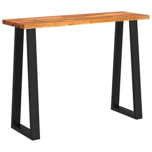 vidaXL Mesa consola com bordas vivas 110x35x80 cm ac&aacute;cia maci&ccedil;a