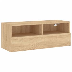 vidaXL M&oacute;vel parede p/ TV 80x30x30cm derivados madeira carvalho sonoma