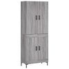 vidaXL Arm&aacute;rio alto 69,5x34x180 cm derivados de madeira sonoma cinza