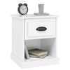 vidaXL Mesa cabeceira 39x39x47,5cm derivados madeira branco brilhante