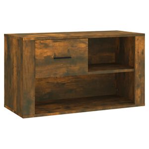 vidaXL Sapateira 80x35x45 cm derivados de madeira carvalho fumado