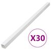 vidaXL Calhas para cabos 60x60 mm 30 m PVC