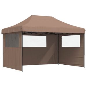 vidaXL Tenda de Festa 279 x 410 x 315 cm Castanho Tecido Oxford