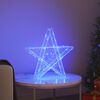 vidaXL Estrela 3D com 50 LEDs Azul 55 x 53,5 x 10 cm Acr&iacute;lo