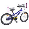 vidaXL Bicicleta Infantil 24 Polegadas para 8-12 anos Azul Branco
