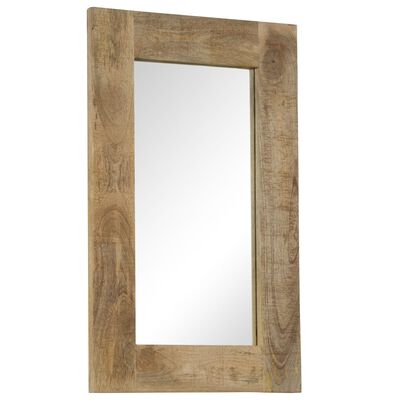 vidaXL Espelho em madeira de mangueira maciça 50x80 cm