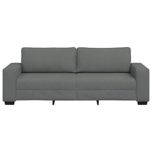 vidaXL Sof&aacute; de 3 lugares 220x77x82 cm tecido cinza-escuro