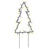 vidaXL Decora&ccedil;&atilde;o &aacute;rvore de Natal c/ luz e estacas 3 pcs 50 LEDs 30 cm