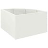 vidaXL Vaso de Canto Branco 60 x 60 x 35 cm A&ccedil;o