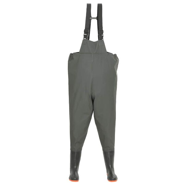 vidaXL Jardineiras com botas verde tamanho 44