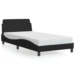 vidaXL Estrutura de cama Dover 100x200 cm veludo preto