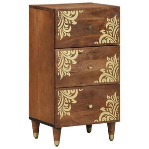 vidaXL Buffet Castanho 40 x 33 x 75 cm Madeira de manga maci&ccedil;a