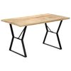 vidaXL Mesa de jantar madeira de mangueira maci&ccedil;a 140x80x76 cm
