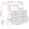 vidaXL Gabinete de Cama Branco 50 x 33 x 60 cm Madeira de manga maci&ccedil;a