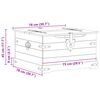 vidaXL storage box Branco 78 x 78 x 45 cm Madeira de Pinheiro S&oacute;lida