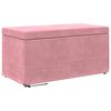 vidaXL Banqueta Rosa 81 x 41 x 40 cm Veludo e Madeira de Engenharia