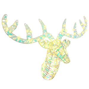 vidaXL Tren&oacute; Puxado por Rena Branco quente 68 x 36,5 x 62,5 cm PET