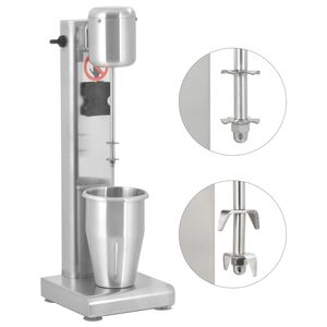 vidaXL Misturador para batidos a&ccedil;o inoxid&aacute;vel 1 L