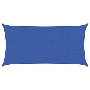 vidaXL Vela de Sombra 2 x 6 m HDPE Retangular Azul