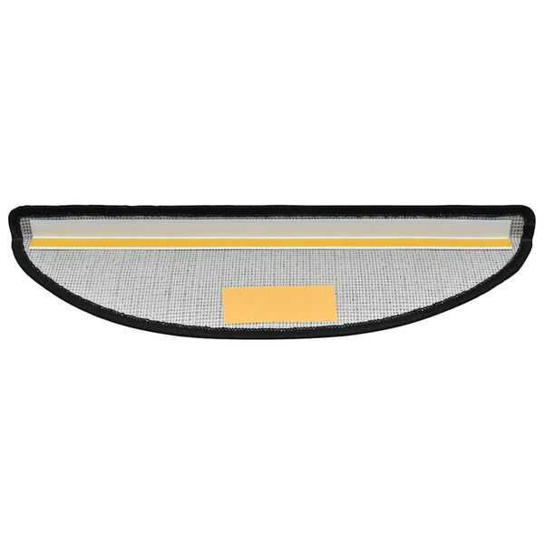 vidaXL Tapetes de escada 20 pe&ccedil;as 65x24x4 cm cinza escuro semicircular grande