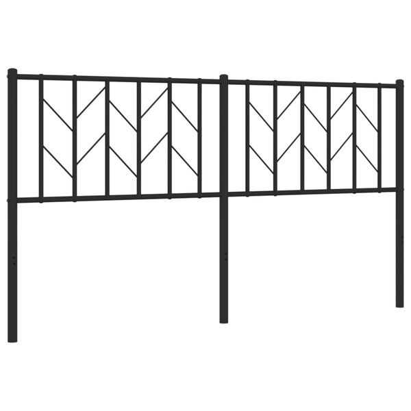 vidaXL Cabeceira de cama 160 cm metal preto