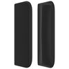 vidaXL Cabeceira de cama c/ abas couro artificial 83x16x78/88 cm preto