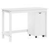 vidaXL Conjunto de Mesa e Arm&aacute;rio 2 unid. Branco